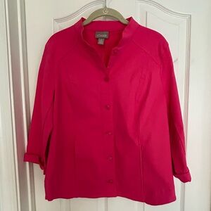 Chico's Fuchsia Blouse Sz 1 (medium) is new without tags and never worn